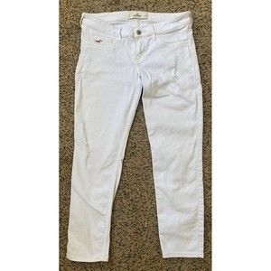 Hollister white distressed skinny jeans Size 9